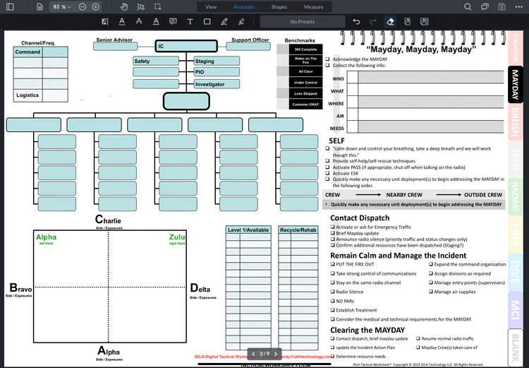 IDLH Digital Tactical Worksheet