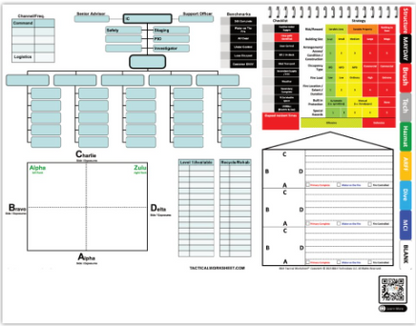 IDLH Notepad Tactical Worksheet Incident Command Board 